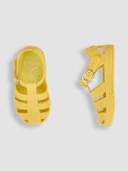 JoJo Maman Bébé Lemon Yellow Jelly Sandals - Image 3 of 7
