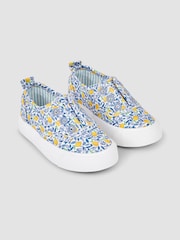 JoJo Maman Bébé Ditsy Printed Plimsoles - Image 1 of 4