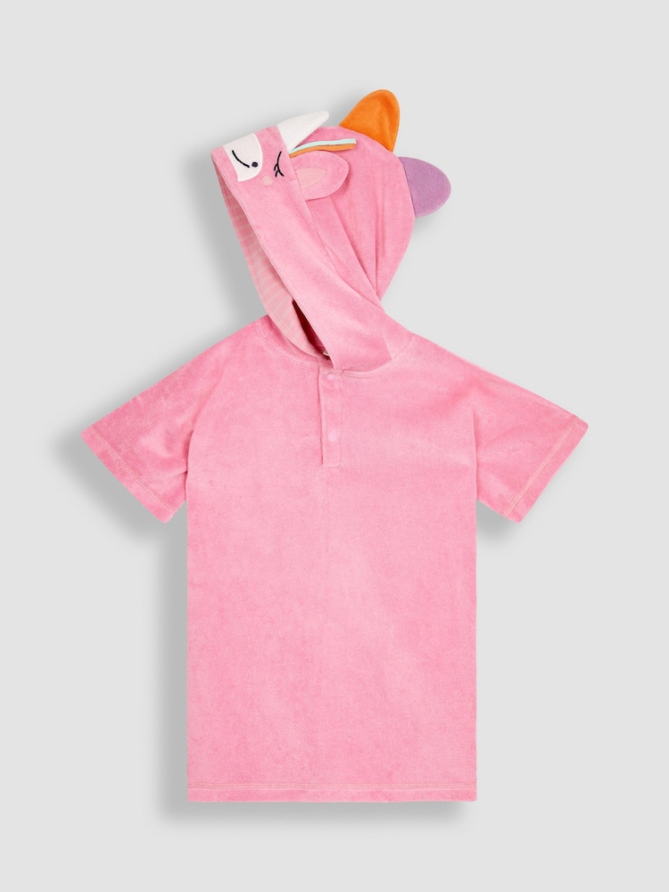 Pink - Jojo Maman Bébé Poncho aus Frottee mit Kapuze - Bild 1 von 5 Pink - Jojo Maman Bébé Poncho aus Frottee mit Kapuze - Bild 1 von 5