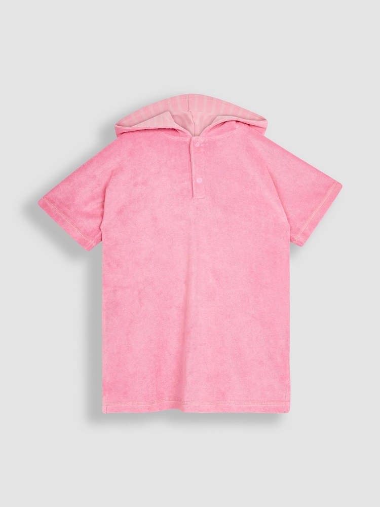 Pink - Jojo Maman Bébé Poncho aus Frottee mit Kapuze - Bild 2 von 5 Pink - Jojo Maman Bébé Poncho aus Frottee mit Kapuze - Bild 2 von 5