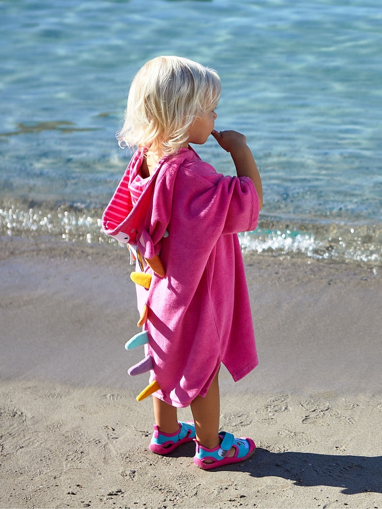 Pink - Jojo Maman Bébé Poncho aus Frottee mit Kapuze - Bild 5 von 5 Pink - Jojo Maman Bébé Poncho aus Frottee mit Kapuze - Bild 5 von 5