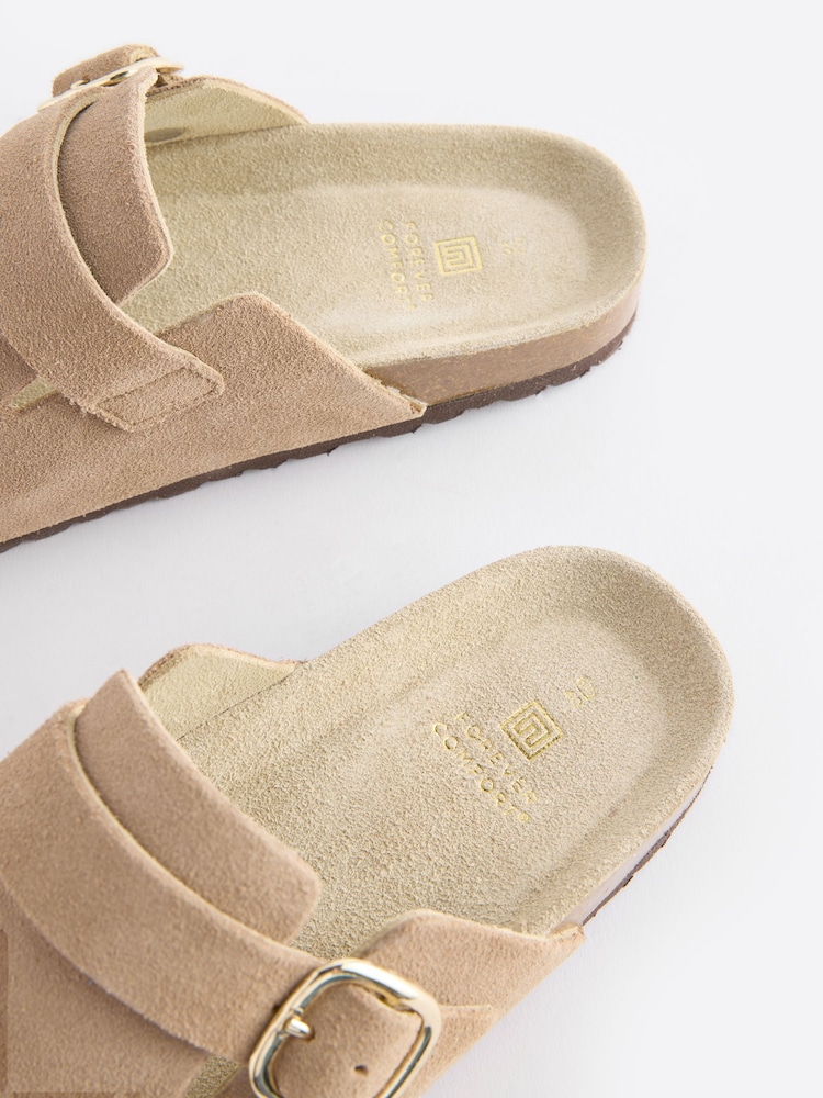 Neutral Standard Fit Forever Comfort® Leather Footbed Clogs - Image 5 of 6