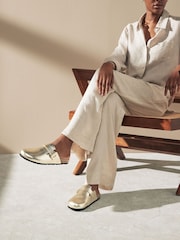 Gold Forever Comfort® Leather Footbed Clogs - Image 1 of 6