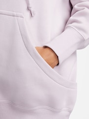 Nike Pale Pink Oversized Phoenix Fleece Mini Swoosh Full Zip Hoodie - Image 7 of 10