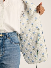 Joules Hatfield Blue Paisley Cotton Quilted Gilet - Image 7 of 10