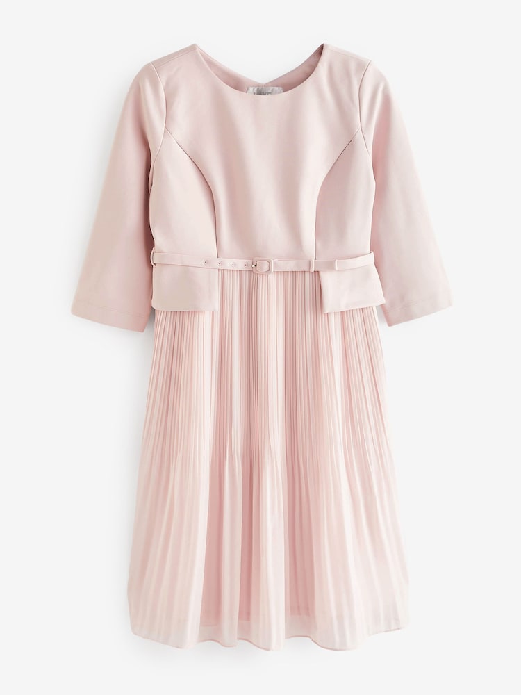 Seraphine Pink Pleated Maternity Dress - Image 8 of 8