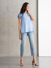 Seraphine Blue Post Maternity Tapered Leg Jeans - Image 4 of 6