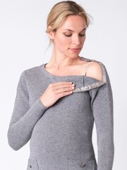 Seraphine Grey Rosemary Pocket Detail Dress - Image 6 of 6
