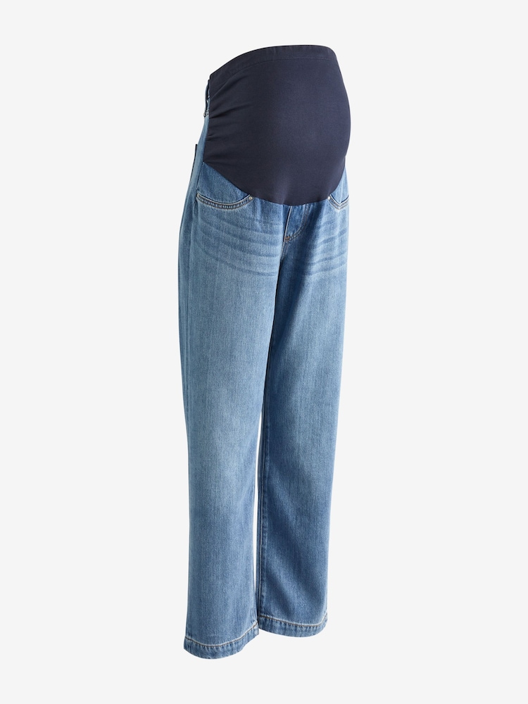 Seraphine Blue Emmett-Mid Bump Wide Leg Maternity Jeans - Image 10 of 10