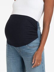 Seraphine Blue Emmett-Mid Bump Wide Leg Maternity Jeans - Image 4 of 10
