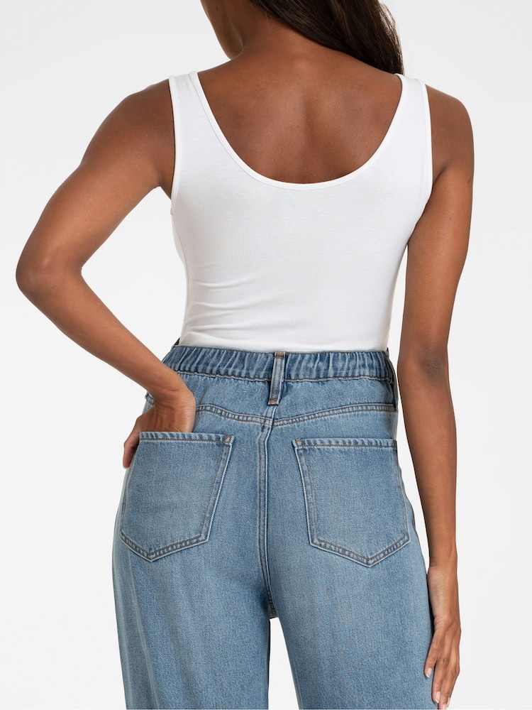 Seraphine Blue Emmett-Mid Bump Wide Leg Maternity Jeans - Image 9 of 10