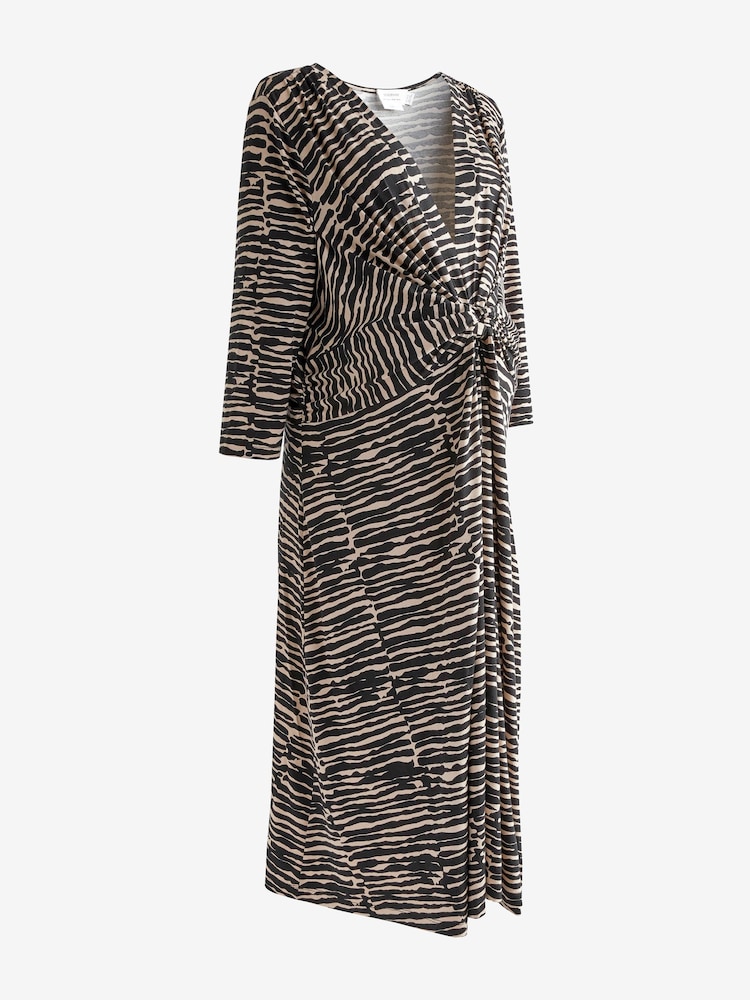 Seraphine Jersey Knot Black Dress - Image 9 of 9
