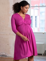 Seraphine Pink Jersey Knot Dress - Image 4 of 7