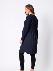 Seraphine Blue Textured Jersey Combo Maternity Dress - Image 2 of 5