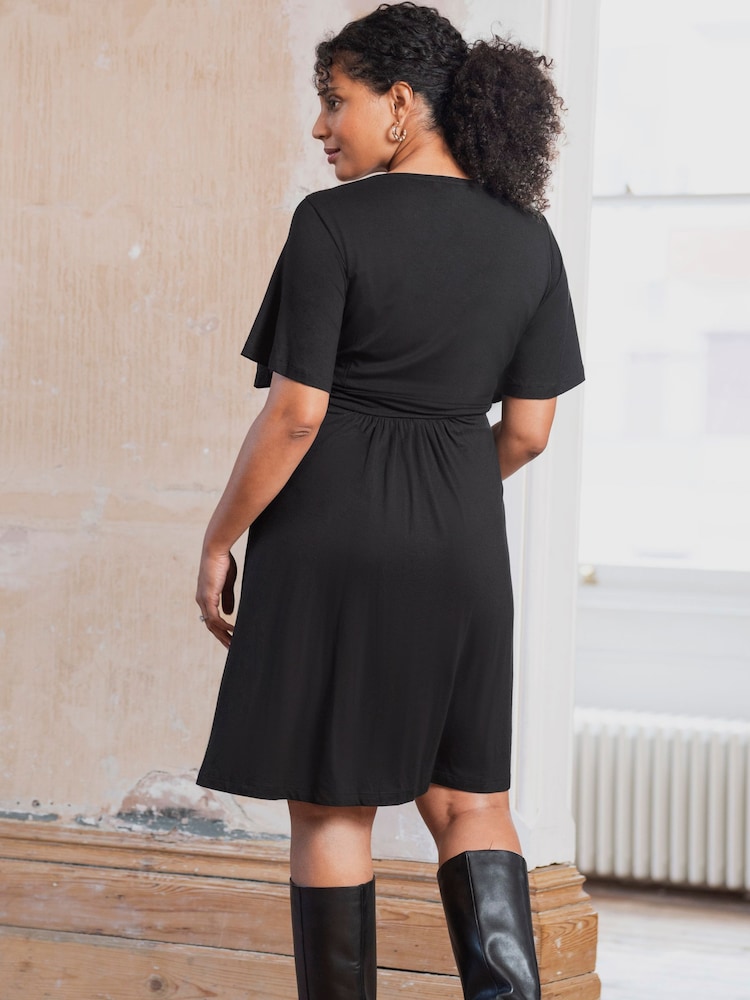 Seraphine A Line Jersey Nursing Black Dress - Image 2 of 6