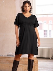 Seraphine A Line Jersey Nursing Black Dress - Image 3 of 6