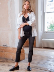 Seraphine Slim Leg Black Maternity Jeans - Image 1 of 9