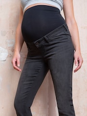 Seraphine Slim Leg Black Maternity Jeans - Image 7 of 9