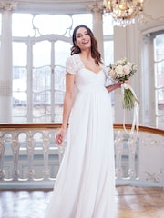Seraphine Lace and Chiffon White Maternity Dress - Image 1 of 4