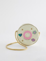Cream O Initial Patch Canvas Bag - Image 1 of 4