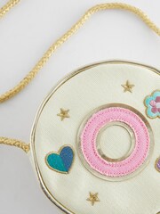 Cream O Initial Patch Canvas Bag - Image 4 of 4