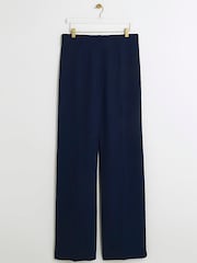River Island Blue Studio Tuxedo Wide Leg Trousers - Image 5 of 6