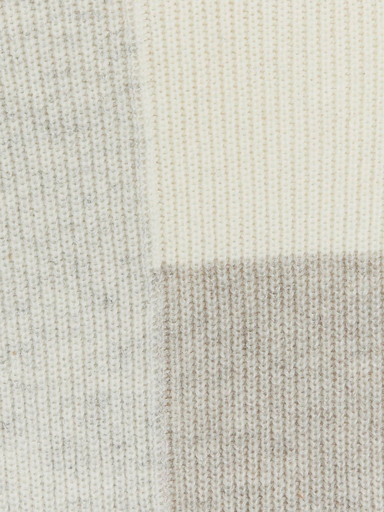 River Island Cream Slim Blocked Rib Crew Neck 100% Cotton Jumper - Image 6 of 6