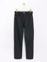 River Island Black High Rise Slim Straight Coated Jeans - Image 4 of 6