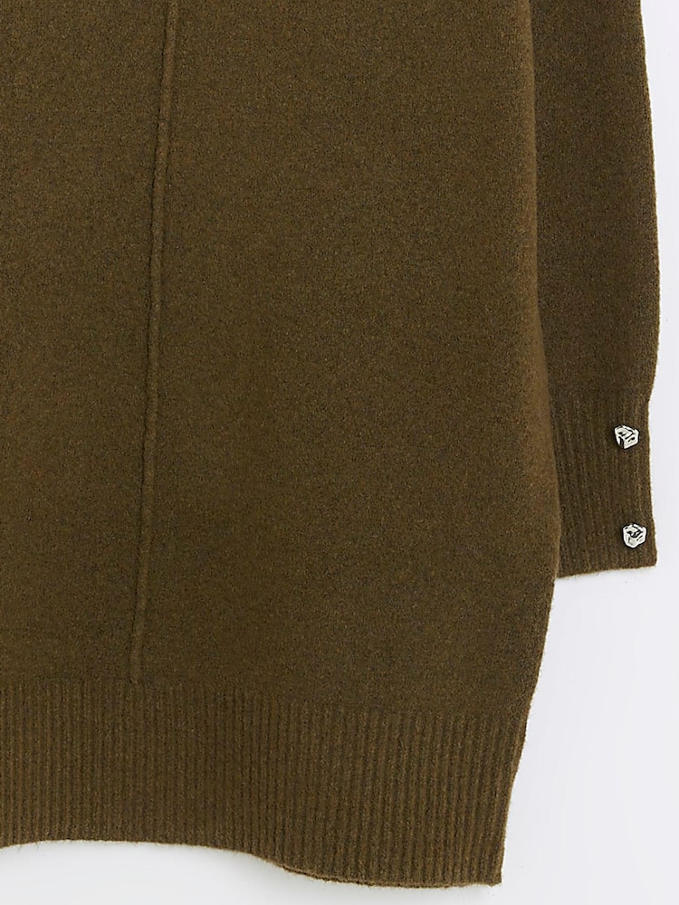River Island Green Cosy Jumper Dress - Image 6 of 6