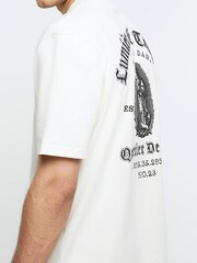 River Island Cream Regular Fit Saint T-Shirt - Image 4 of 6