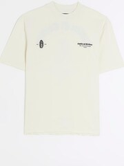 River Island Cream Regular Fit Saint T-Shirt - Image 5 of 6