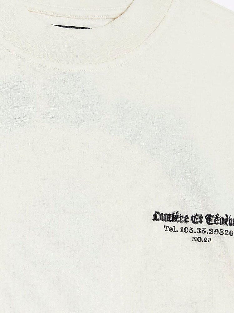River Island Cream Regular Fit Saint T-Shirt - Image 6 of 6