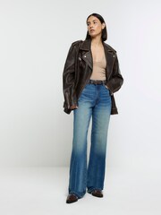 بنطلون جينز بحاشية طراز 90 طراز مستقيم من River Island - صورة 5 من 6