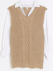 River Island Brown Hybrid Dress - Image 5 of 6