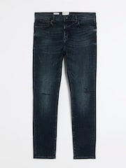 River Island Blue Dark Wash Ripped Skinny Jeans - Image 5 of 6