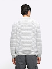 River Island Natural Multicolour Space Dye Crew Neck Jumper - Image 2 of 6