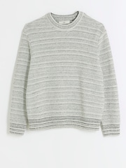 River Island Natural Multicolour Space Dye Crew Neck Jumper - Image 5 of 6