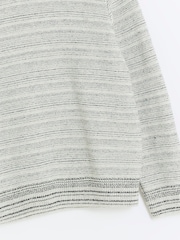 River Island Natural Multicolour Space Dye Crew Neck Jumper - Image 6 of 6