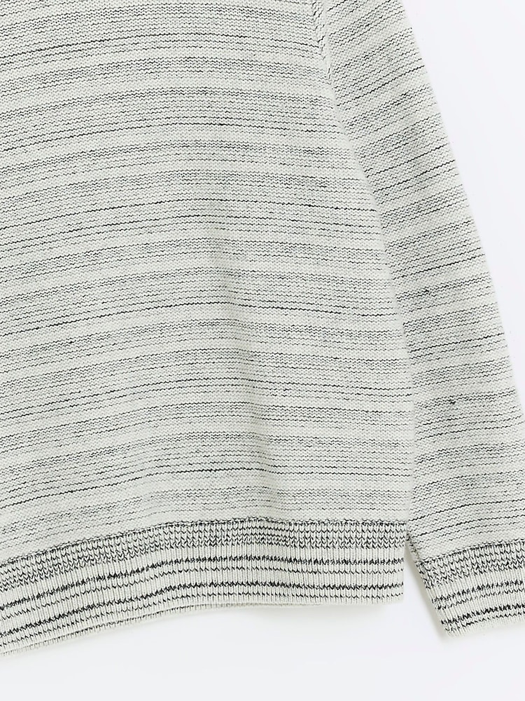 River Island Natural Multicolour Space Dye Crew Neck Jumper - Image 6 of 6