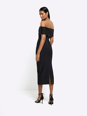 River Island Black Bardot Maxi Dress - Image 2 of 6
