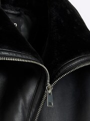River Island Black Classic Aviator Jacket - Image 6 of 6
