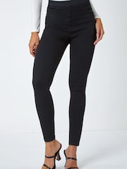 Roman Black Shape Enhancing Stretch Jeggings - Image 1 of 5