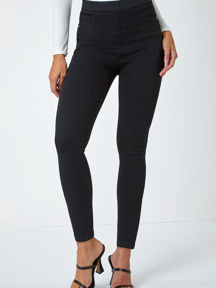Roman Black Shape Enhancing Stretch Jeggings - Image 1 of 5