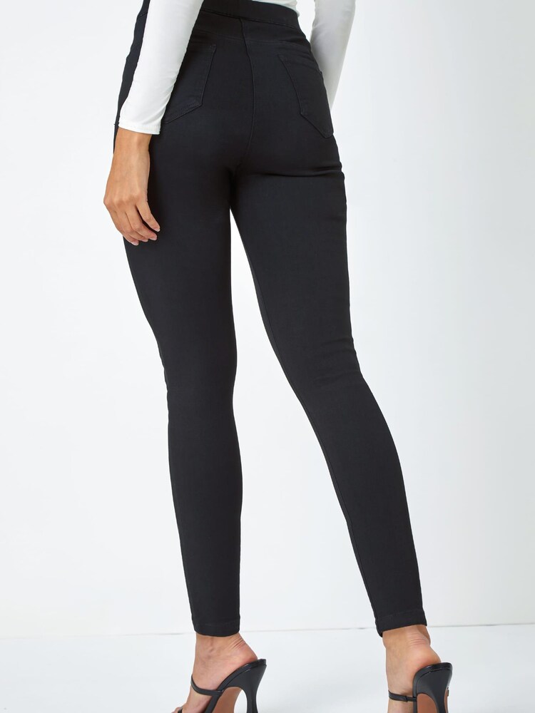 Roman Black Shape Enhancing Stretch Jeggings - Image 2 of 5