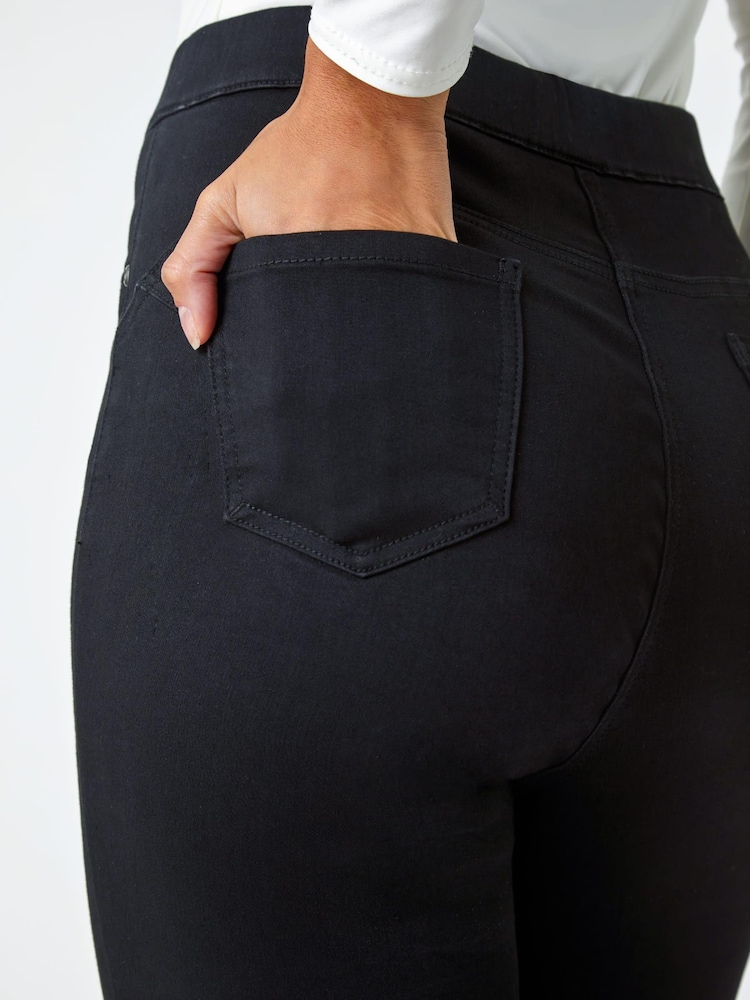 Roman Black Shape Enhancing Stretch Jeggings - Image 5 of 5