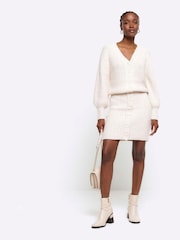 River Island Cream Cardigan Mini Dress - Image 2 of 5
