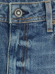 River Island Blue Roll Up hem Bum Sculpt Mom Jeans - Image 6 of 7
