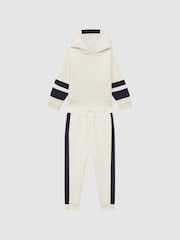 Reiss Ecru Cara 9-13 yrs Cotton Blend Colourblock Hoodie and Joggers Set - Image 2 of 11