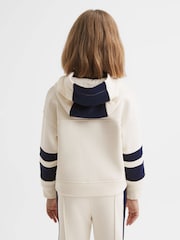 Reiss Ecru Cara 9-13 yrs Cotton Blend Colourblock Hoodie and Joggers Set - Image 7 of 11