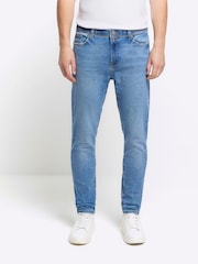 River Island Skinny-Jeans in heller Waschung aus 100% Baumwolle - Bild 1 von 5